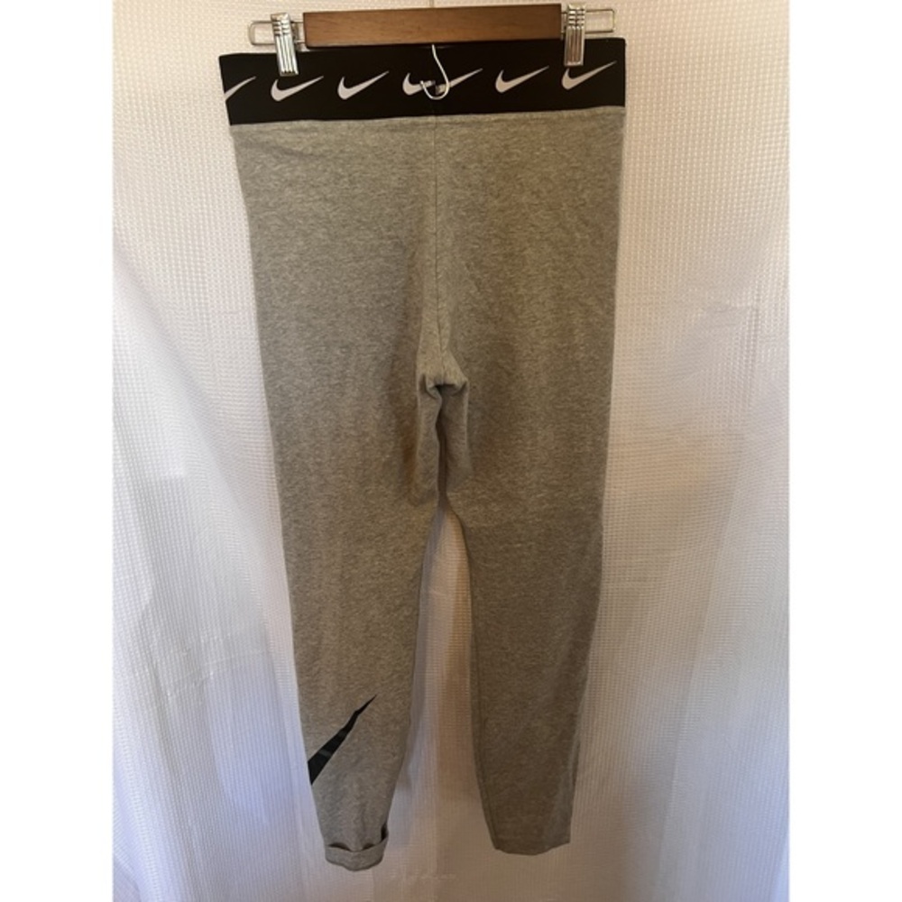 Nike Gray Leggings with Black Branded Waistband